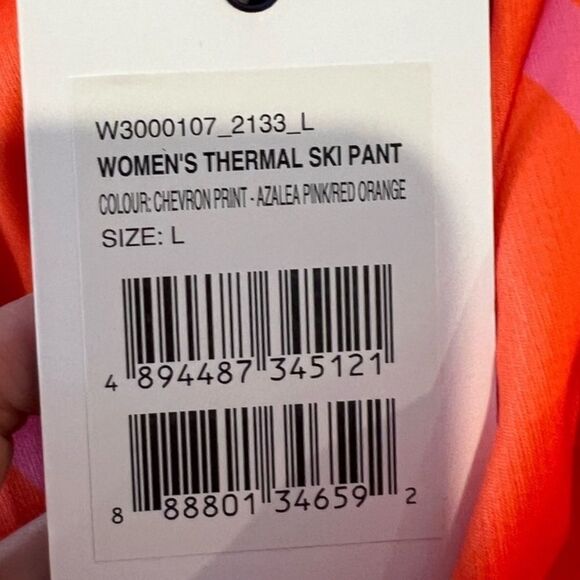 NEW Perfect Moment Thermal SET Azalea Pink and Orange Chevron Print Size Large - Picture 13 of 14